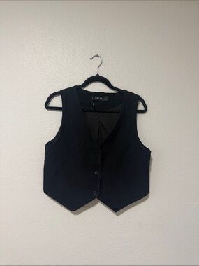 Lioness Black Button-Front Women's Vest
